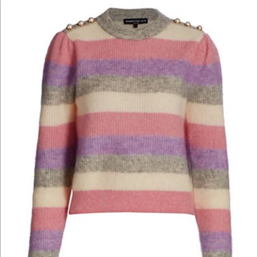 Brielle Striped Pearl Sweater